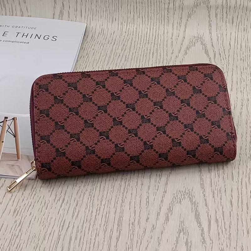 European & American Fashion Large Capacity Zipper Clutch Wallet - Multi-Card Slot, Simple, High-End Design