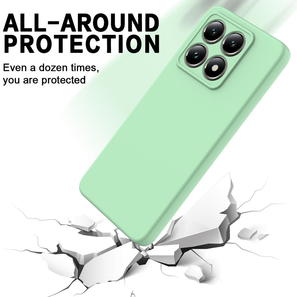 For Xiaomi 14T Pro Case Liquid Silicone Anti-Scratch Phone Cover with Hand Strap