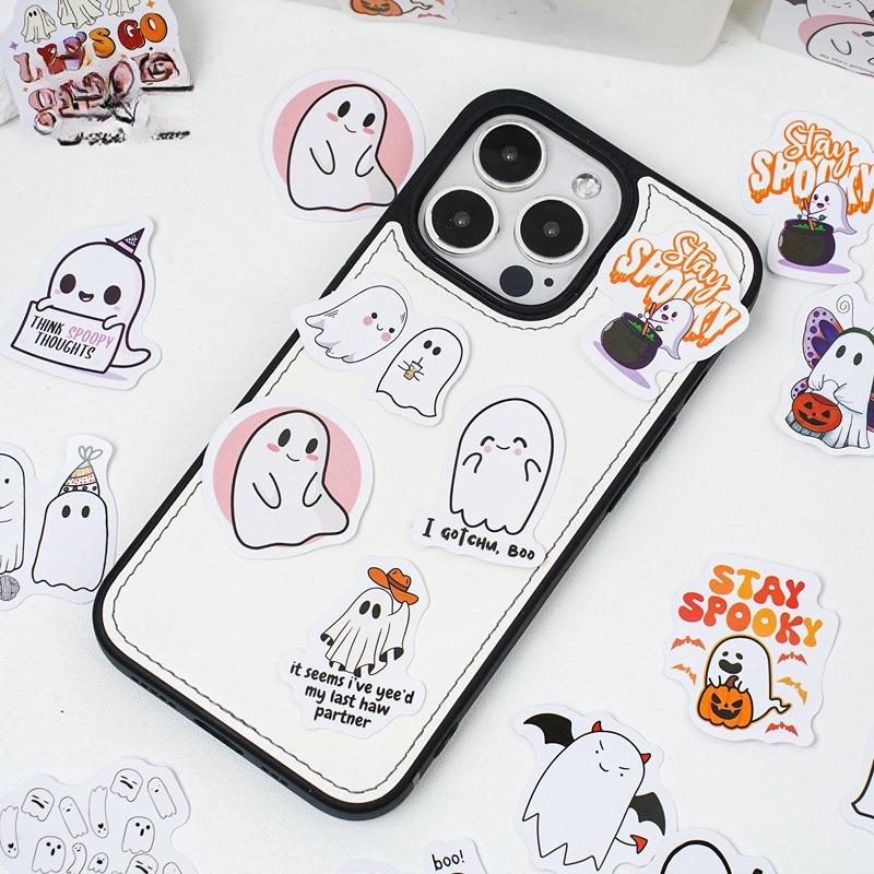 Premium Self Adhesive Paper Stickers Adorable Ghost Boo For Journal Diary Decoration Envelope Sealing Craft Multicolor