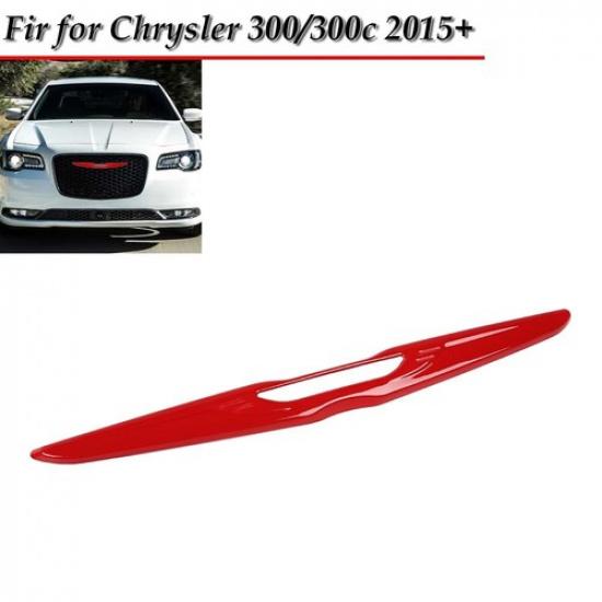 

For Chrysler 300 15+ Exterior Red Front Center Grid Strip Cover Trim Strips