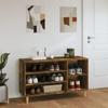 VidaXL Shoe Cabinet Smoked Oak 102x36x60 Cm Engineered Wood 819745