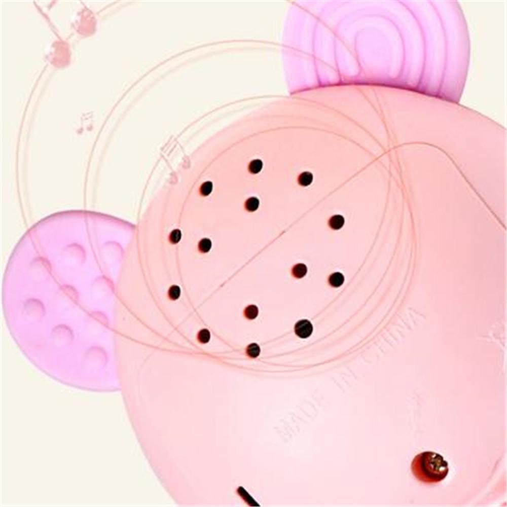 Hand Rattle Music LED Glowing Sand Hammer Soft Teether Development Baby Toy