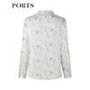 PORTS Women's Printed Long Sleeve Blouse