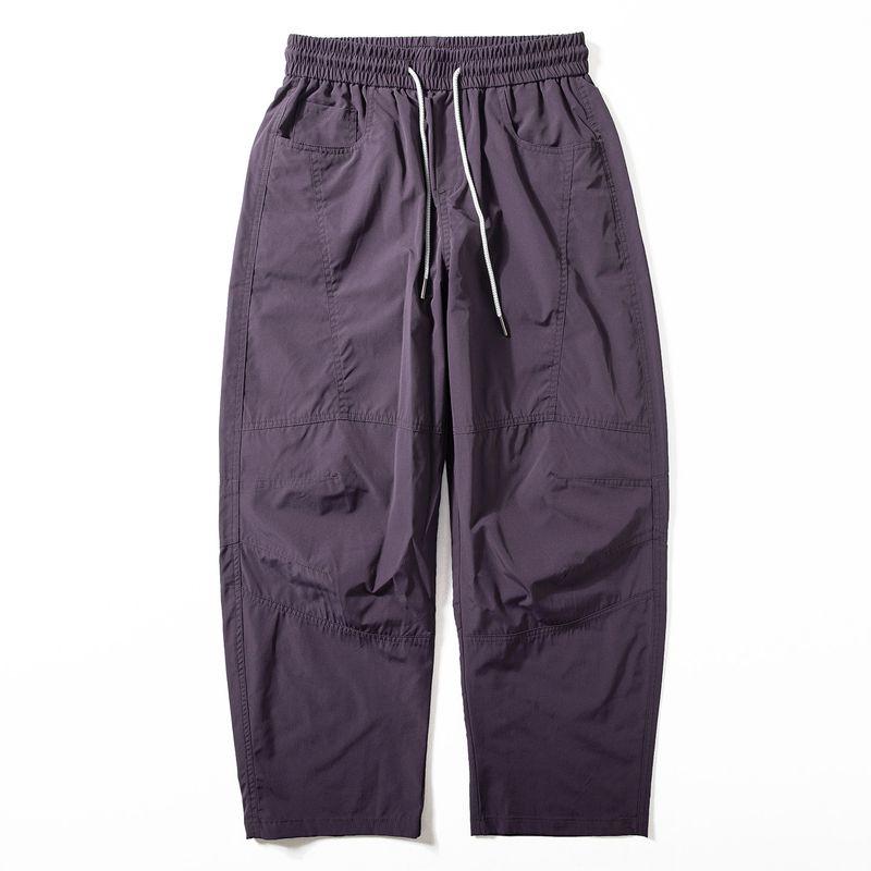 Mountain-Style Outdoor Functional Work Pants for Men, Summer Thin Casual Pants with 3D Patchwork, Cool Trendy Brand Wide-Leg Pants