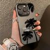 Summer Coconut Tree Silver Phone Case for iPhone 12 Pro Max/13/14/15/16/17
