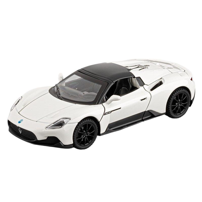 1/32 Maseratis MC20 Cabrio Coupe Alloy Sports Car Model Diecast Metal Track Racing Vehicles Car Model Sound and Light Kids Gifts