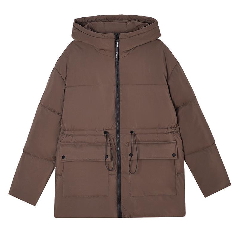Women's Mid-length Hooded New Cold and Windproof Lightweight Thickened Fluffy Warm Loose High-quality Fabric Casual Sports Cotton Clothing