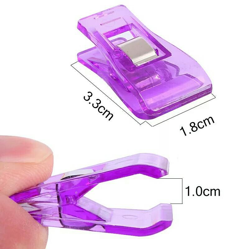 Colorful Plastic Sewing Clips for Patchwork, 100 pcs