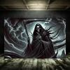 Grim Reaper Horror Halloween Party Decoration Background Spooky Graveyard Cemetery Backdrop Cosplay Photo Booth Studio Banner