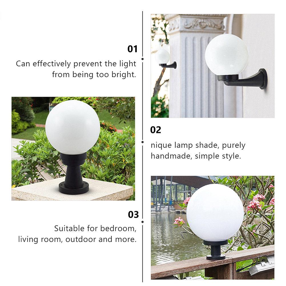 2 Stück Premium Acryl Globus Lampenschirm für Außenbereich Hof Garten Wandleuchtenpfosten Halterung Leuchtenabdeckung Ersatzlampenschirm Glühbirne
