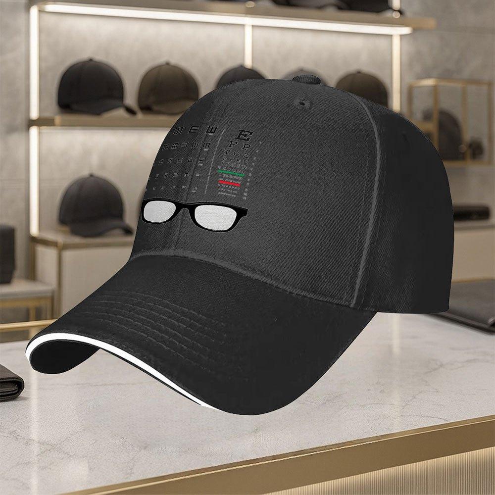 Unisex Trendy Baseball Cap for Unisex Vision Chart Print Series Fashionable and Versatile Daily Commute Accessory Stylish Duckb