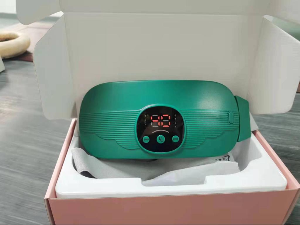 Lazy Fitness EMS Massage & Uterus Warming Belt: Abdominal Massager for Fat Removal & Shaping with Hot Compress