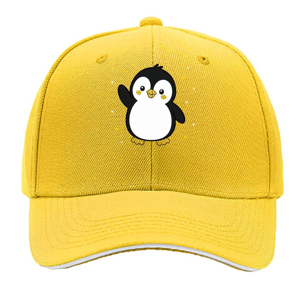 Playful Baby Penguin Minimal Cartoon Sandwich Baseball Cap Sun Cap Outdoor Workouts Hat
