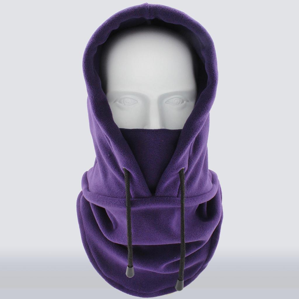 Men Women Winter Balaclava Warm Soft Fleece Drawstring Neck Gaiter Cycling Hiking Running Outdoors Hat