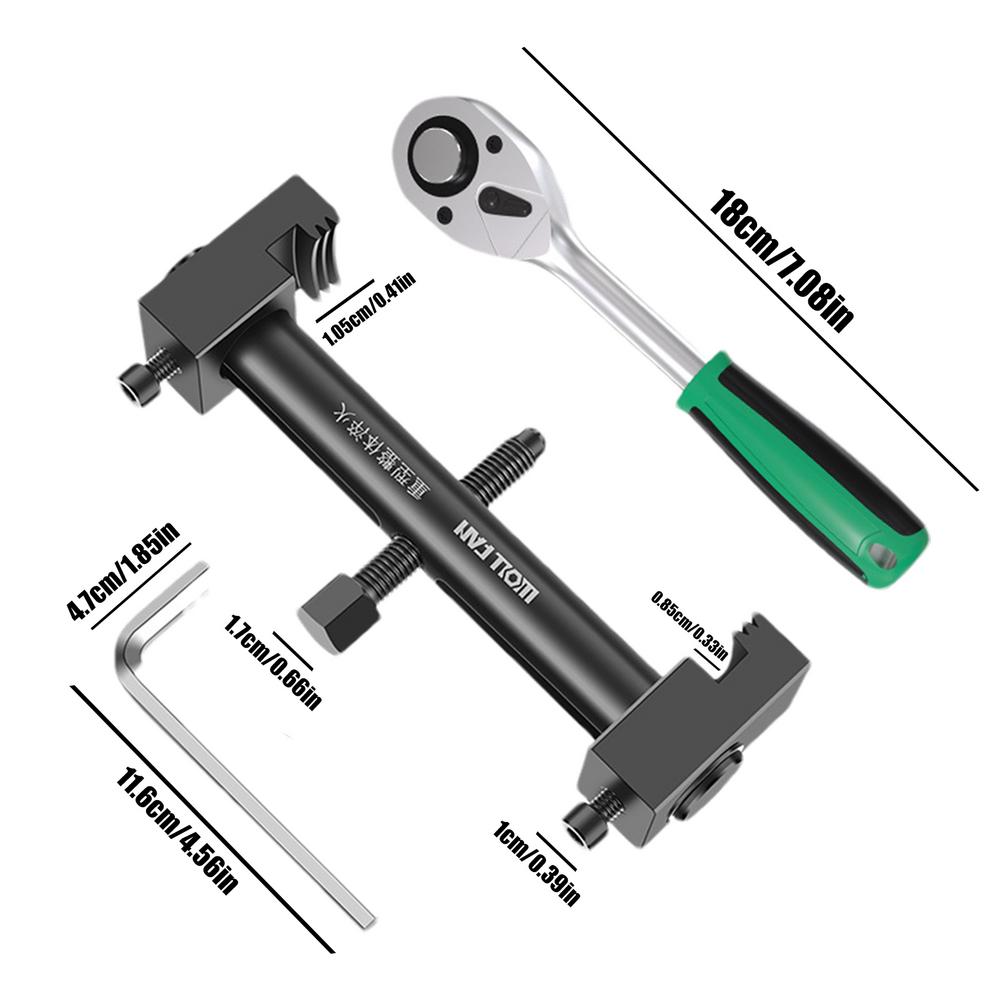 

Регулируемый инструмент для снятия коленчатого вала автомобиля Резьбовой съемник шкива коленчатого вала Инструмент для снятия шкива газораспределительного механизма Для инструмента для ремонта автомобиля чёрный
