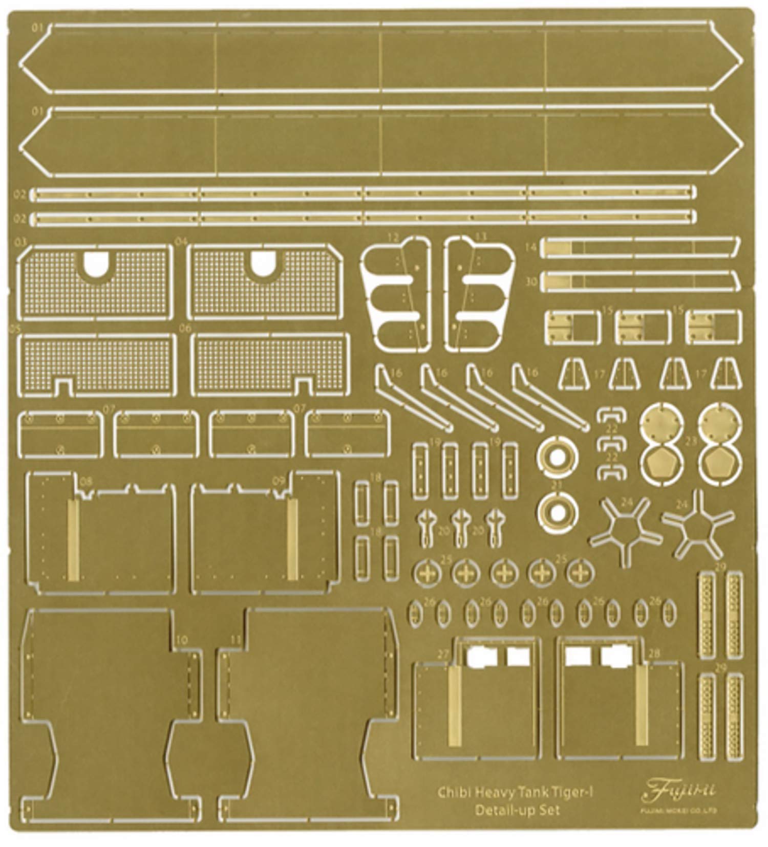 

Fujimi Model Chibimaru Military Upgrade Parts Series 2 Tiger I Genuine Etching Parts Plastic Model Parts No.