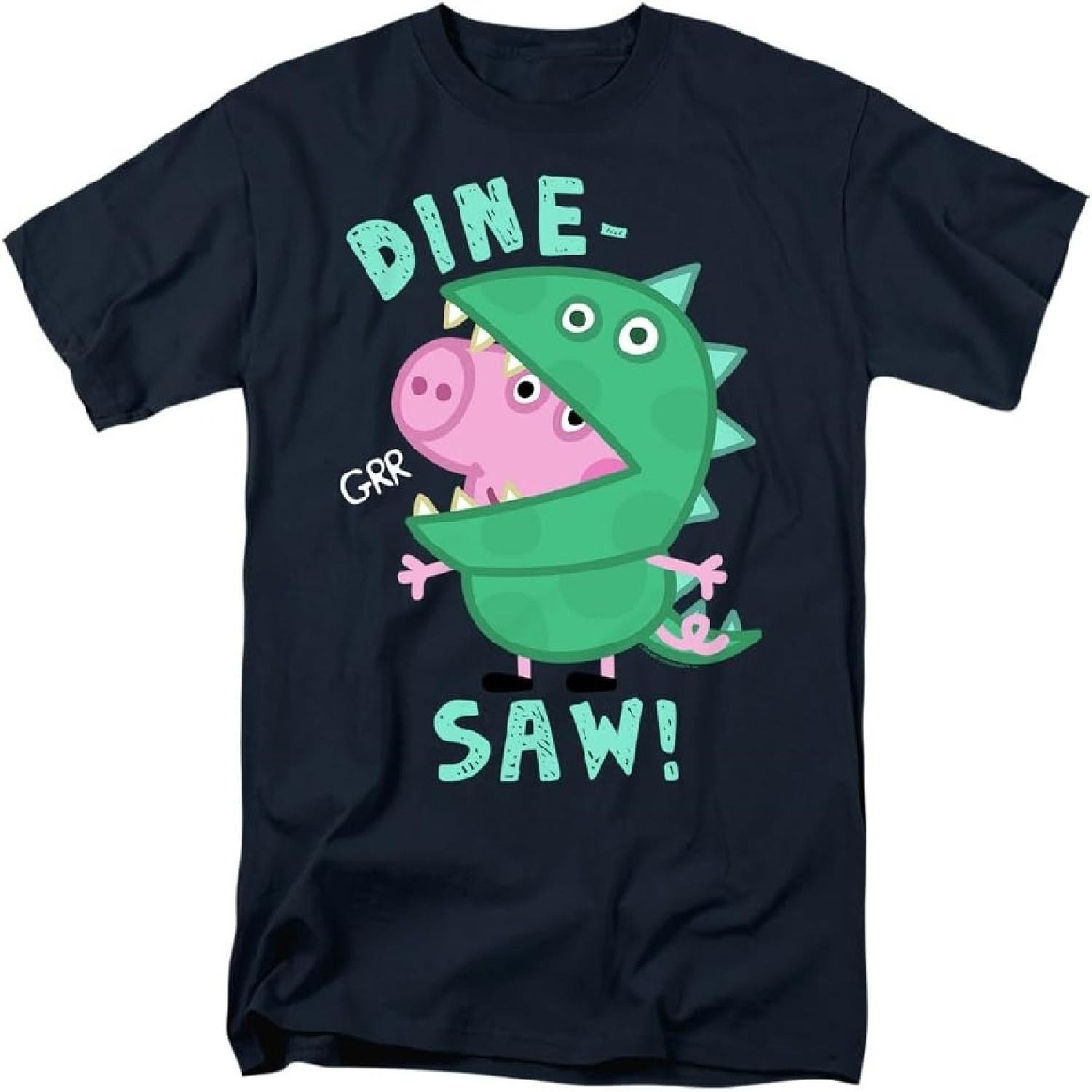 Пеппа Пиг Джордж Пиг Динозавр Унисекс Взрослая Футболка S разноцветный