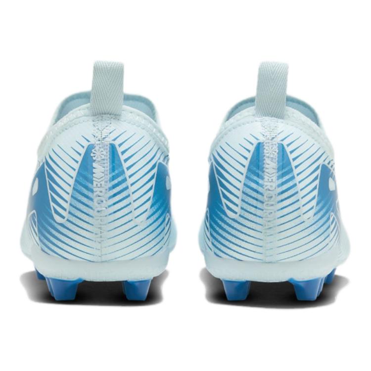 New Nike Assassin Series Slip Resistant Breathable Low Top Kids' Soccer Shoes White Blue Kids' FQ8403-400
