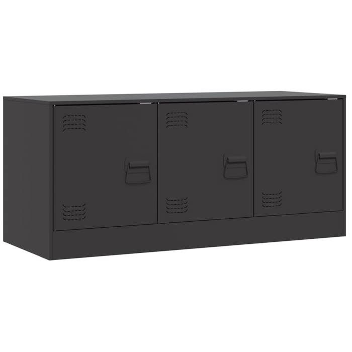 VidaXL TV Cabinet Black 99x39x44 Cm Steel, TV Stand, TV Furniture, Multimedia Cabinet, TV Sideboard, Hi-fi Cabinet, Center of 841643