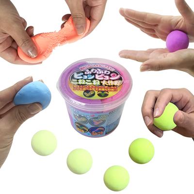 Colorful Clay That Turns Into Super Balls, Lightweight, Painless, and Bouncy (Set of 6)