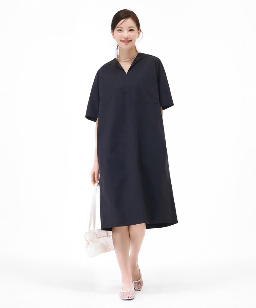 Chase Cult Women'S Lightweight Sailor Collar Dress - Navy