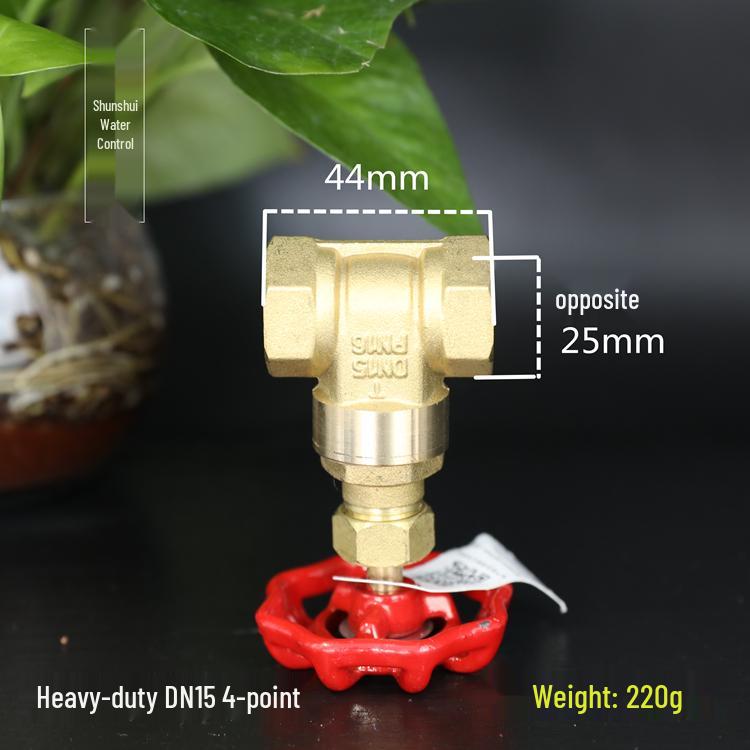 Brass Gate Valve for Water Meters with Thickened Silk Thread and PPR2 Double Hot Melt (4-6 Points)