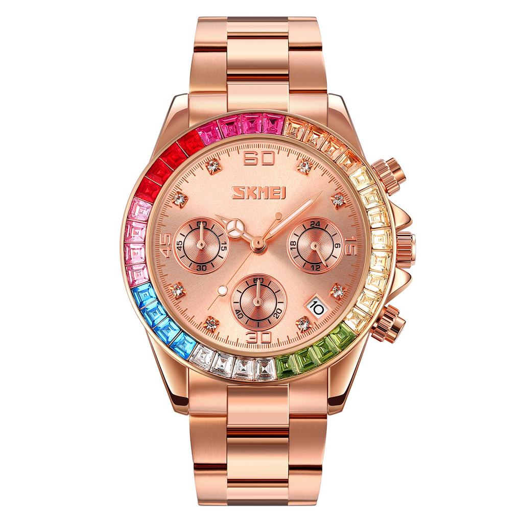 Damenuhr Frauenuhr Luxus Kalender Quarz Armbanduhr Business Wasserdichte Uhren für Mädchen Uhr Montre Femme