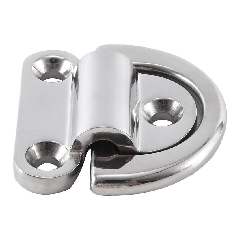 A65P-Yacht Accessories Boat D-Type Connecting Ring Buckle Stainless Steel Yacht Bolt Rope Fixed Ring 8Mm