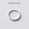 Modian Hight Quality 100% 925 Silver Ring for Women Fashion Glossy Simple Ring Korea Fine Jewelry Bijoux