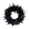 Schwarzer Federkranz 40cm Halloween Foto Requisite Haustür Dekoration Hexe Gruselige Szene Party Dekoration