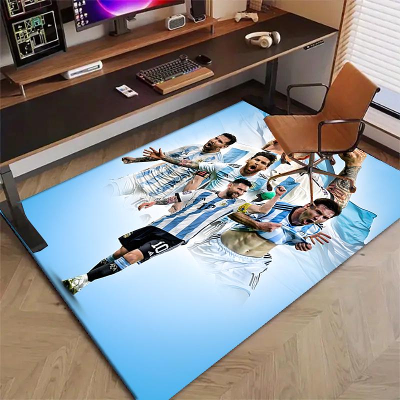 1pc M-Messi4 Design Printed Area Rug Carpet for Bedroom Living Room Home Decor Rugs Mat Non Slip Mat Rug for Bedside
