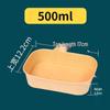 ZISIZ 360ml Square Kraft Paper Food Bowls (100-Pack)