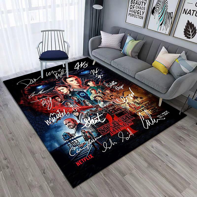Halloween Horror Horror Theme Stranger Things Carpet Home Living Room Decoration Table and Chairs Anti Slip Door Mat Outdoor Picnic Mat Carpet A21
