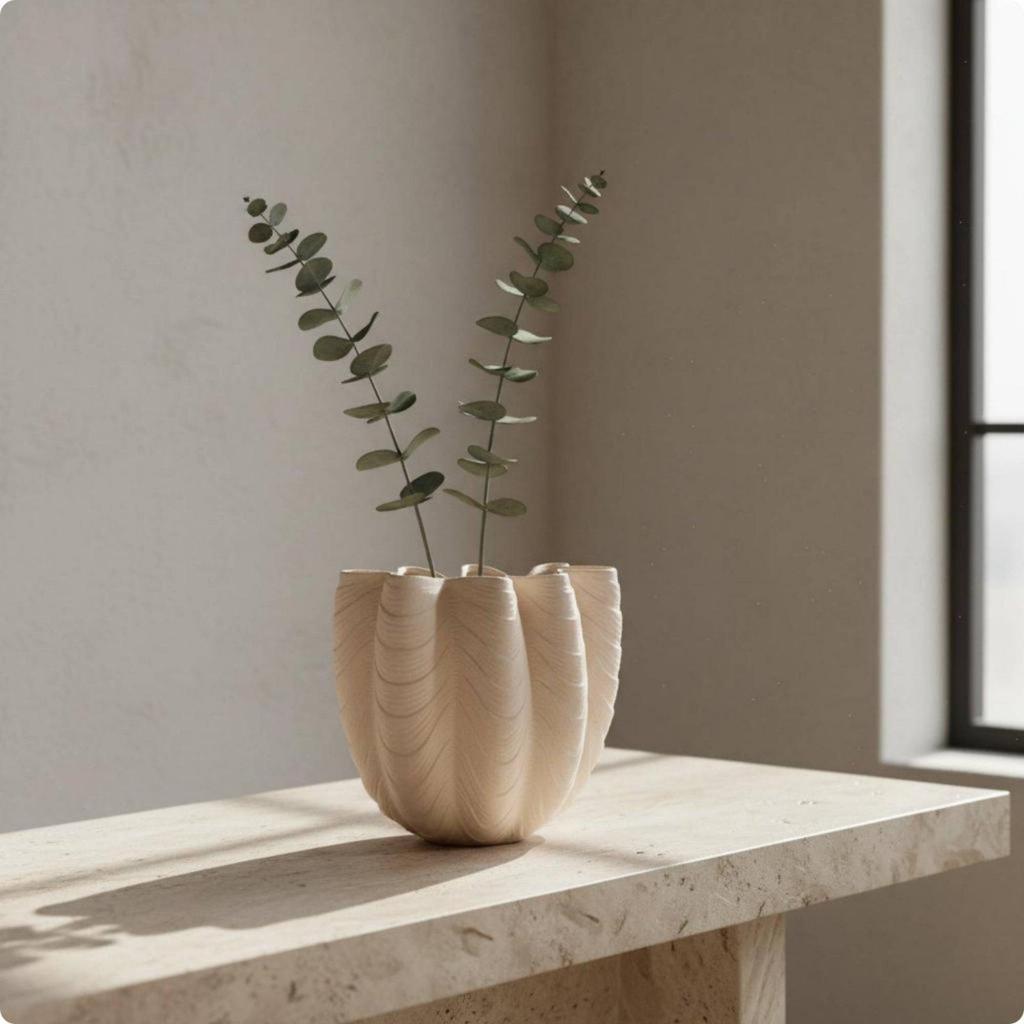 Wave Vase French Retro Design & Living Decor Item Giftable for Showroom