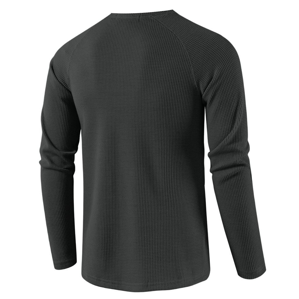 Men's Loose Casual Button Down Collar Long Sleeve Top