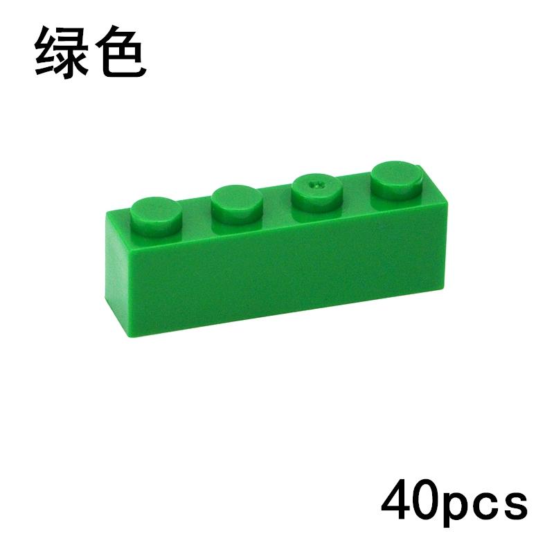 40PCS DIY 1x4 Dots Thick Figures Bricks Educational Creative Size 1*4 Dots Building Blocks Compatible With 3010 Toy For Children