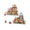 LOZ Christmas gift, folding street gingerbread house DIY building model assembly, building blocks toys, children's holiday gift