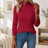 Damen Rollkragenpullover Schlanke Passform Gestricktes Baselayer Top