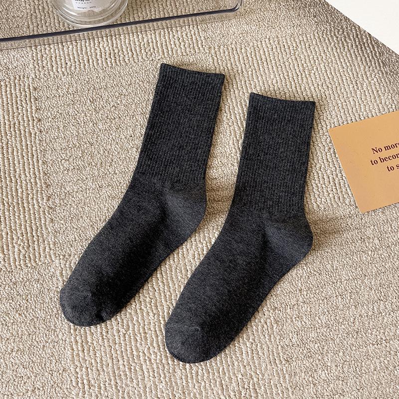 Women's Trendy Candy Color Thin Mid-Calf Socks - Colorful Japanese Style Summer Pile Socks