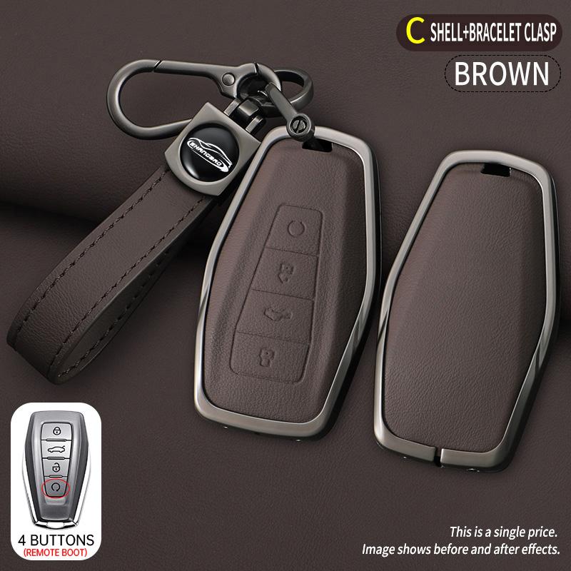 Zinc Alloy Auto Key Fob Cover Case Housing Fit For Geely Okavango Coolray Atlas Monjaro Tugella Emgrand Gt S Proton X50 X70 X6 X7 Ex7 Gc9