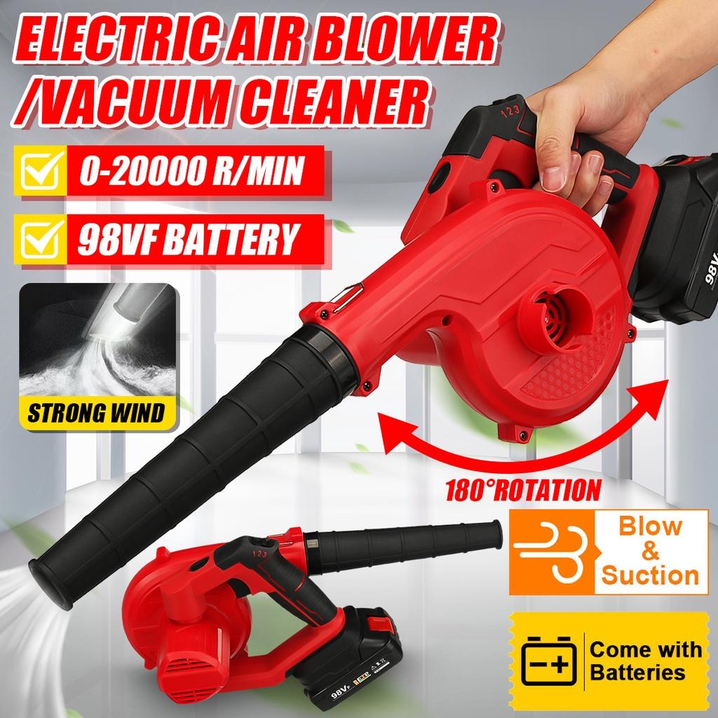 Cordless Electric Air Blower Suction Portable 180°Rotation Air Blower Handheld Leaf Dust Cleaner For 18V Battery 2 IN 1 98VF 2200W