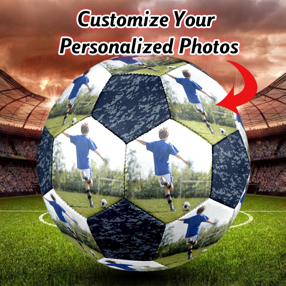 1pc Custom Photo Image Soccer Ball Size 5 Indoor Soccer Ball Fashion Colorful Backyard Game - Great For Sports Fans Gift