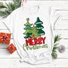 Merry Christmas Tree Graphic Tees Women Harajuku Festival T Shirt Short Sleeve Tees Casual Tops