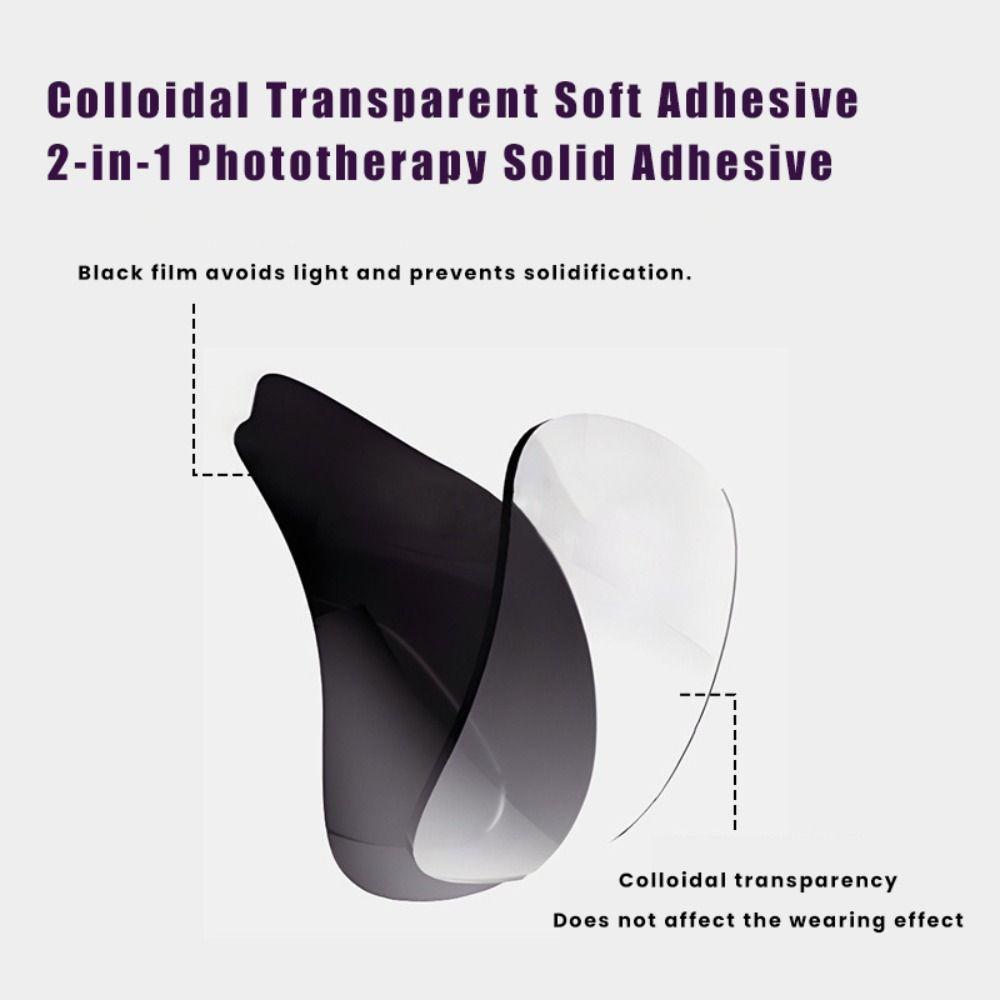 10Sheets/Set Transparent UV Nail Jelly Glue Double Sided Waterproof Nail Glue Sticker Strong Adhesion Press-on Nails Glue