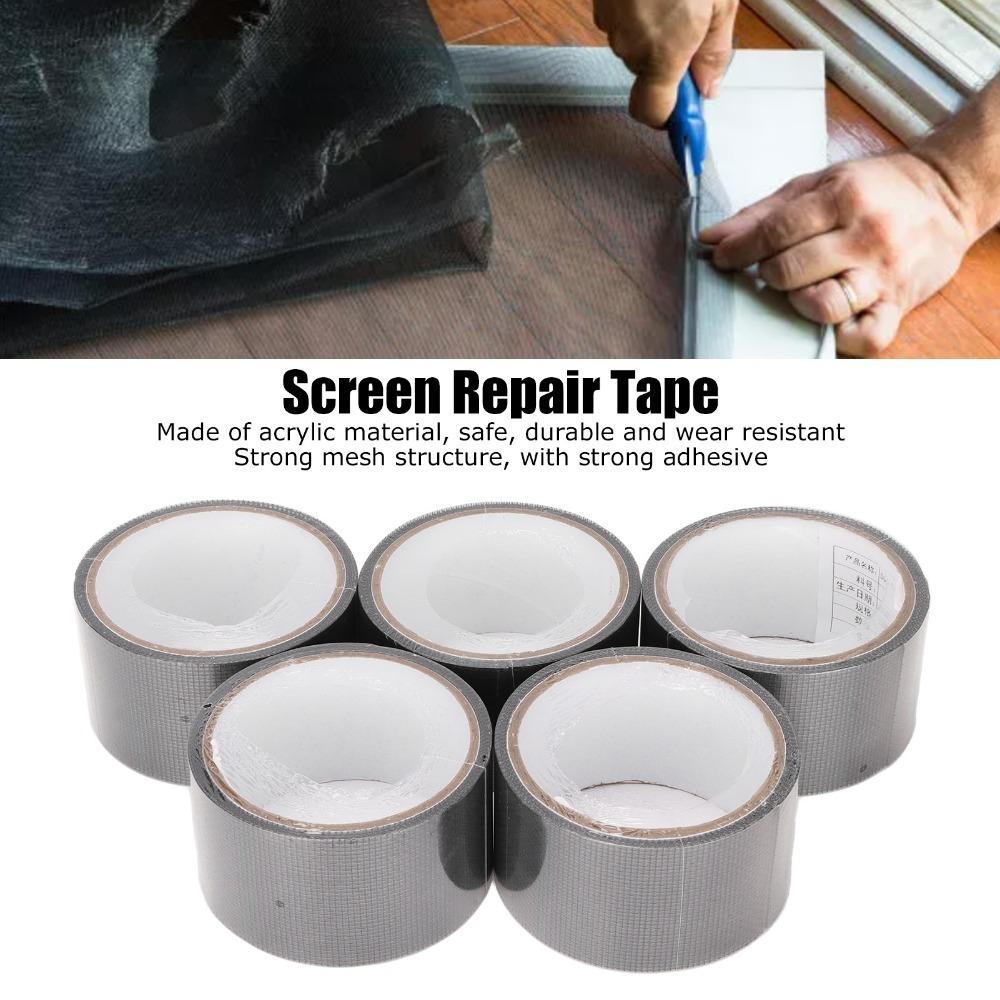 5pcs 50mm*2m Window Screen Repair Tape Waterproof Self Adhesive Mesh Tape Mesh Repair Tape  Repair