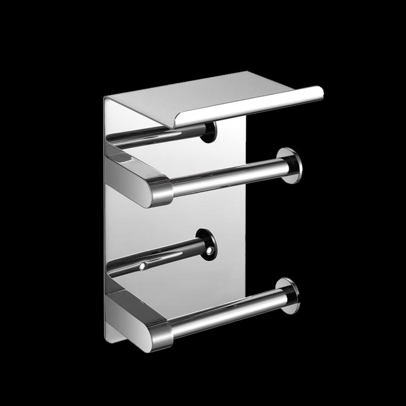 Stainless Steel Bathroom Tissue Box with Shelf