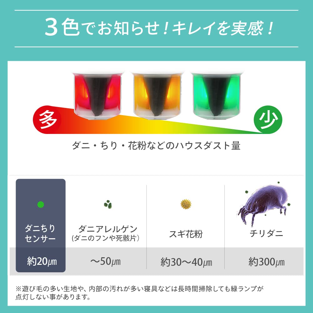 IRIS OHYAMA Futon Cleaner with Dust Mite and Dust Sensor, Beating Speed: Approximately 6,500 Times per Minute, FCA-13-C, Ivory