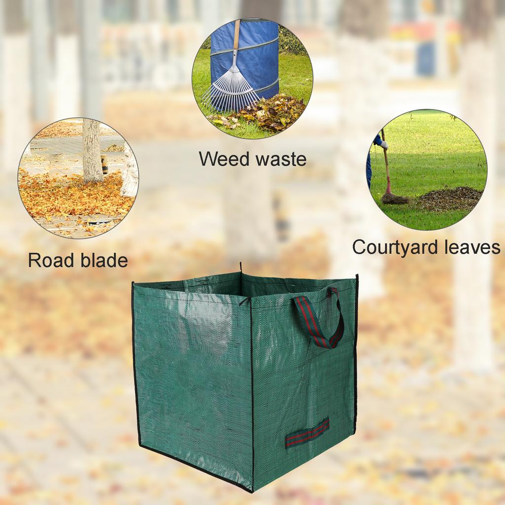33 Gallons Yard Bag Square Shape Foldable Space Saving Heavy Duty Yard Waste Bag for Garden Outdoor