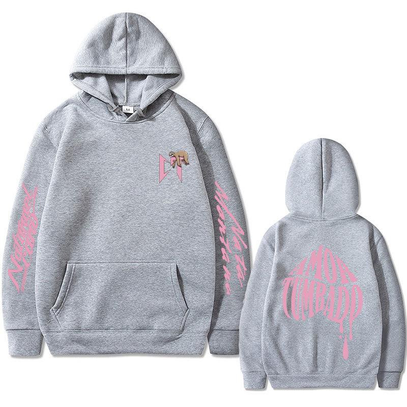 Sänger Natanael Cano Amor Tumbado Rosa Print Hoodie Herren Herbst Fleece Hoodie Normale Passform Langarm Mode Streetwear