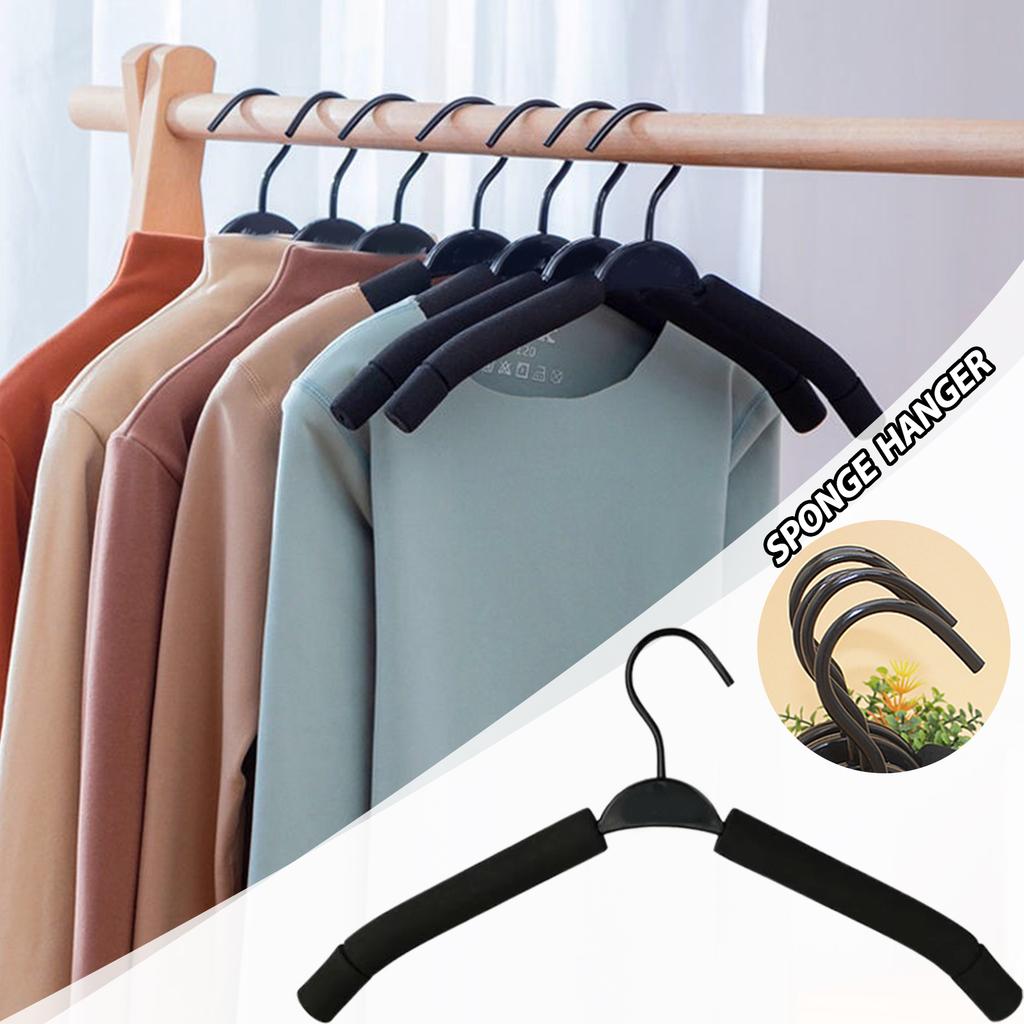 10pz Grucce in Spugna Antiscivolo per Negozio di Abbigliamento Grucce Espositori Rastrelliere Pieghevoli Flessibili Da Usare Per Appendere Pantaloni Giacca